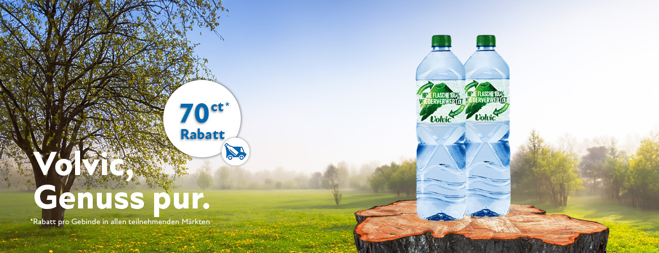 Volvic Naturelle Rabattaktion 70 cent - KW 38 und 39 in 2026